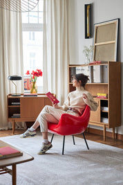 Fotel RM58 Classic – czerwony w wykończeniu błyszczącym