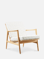 Fotel Stefan w tkaninie Coffee Snow