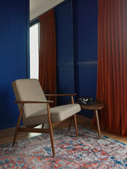 Fotel Fox w tkaninie Velvet Indigo