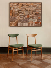 Krzesło 200-190 w tkaninie Boucle Bottle Green