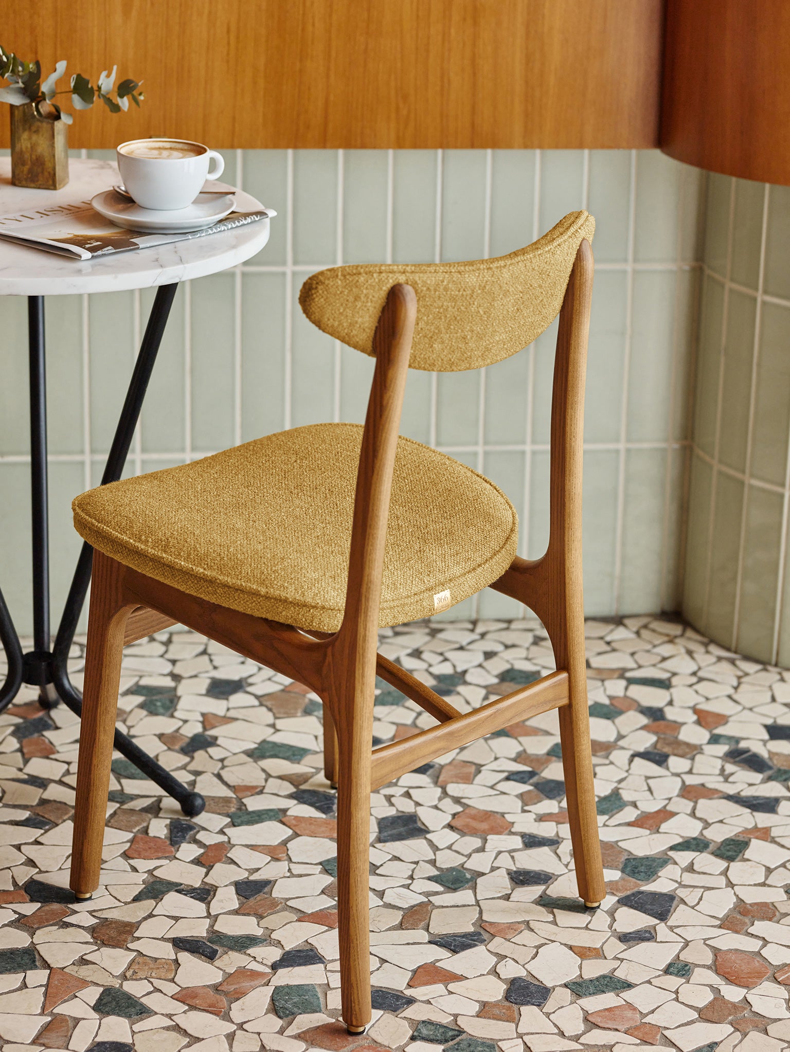 Krzesło 200-190 w tkaninie Boucle Denim