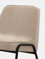Fotel klubowy 366 Metal w tkaninie Boucle Beige
