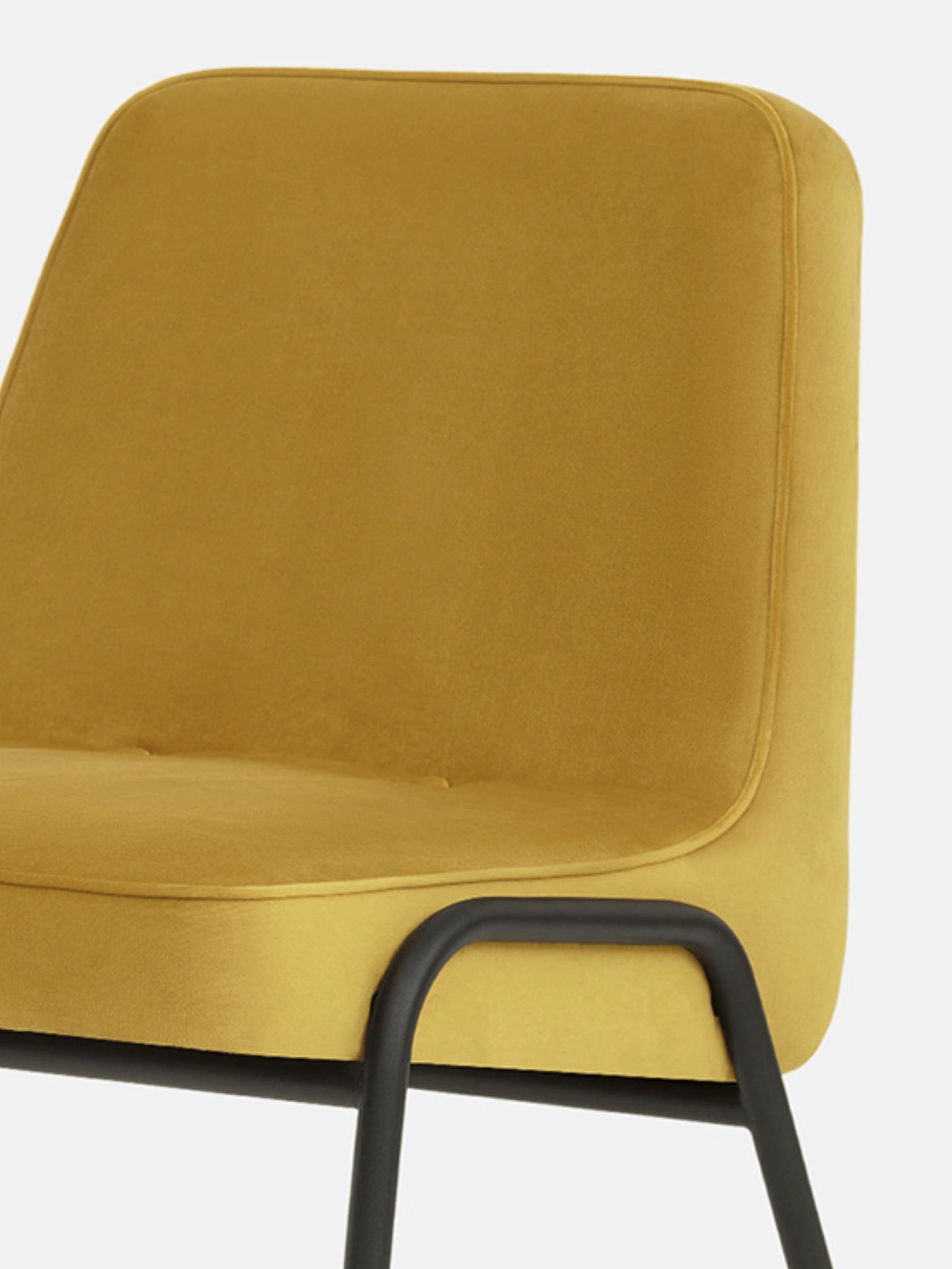 FOTEL KLUBOWY 366 METAL – żółty w tkaninie Shine Velvet Mustard