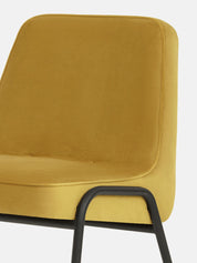 Fotel klubowy 366 Metal w tkaninie Shine Velvet Mustard