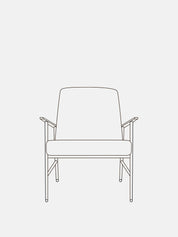 Outlet: Fotel Fox Metal w tkaninie Wool Olive