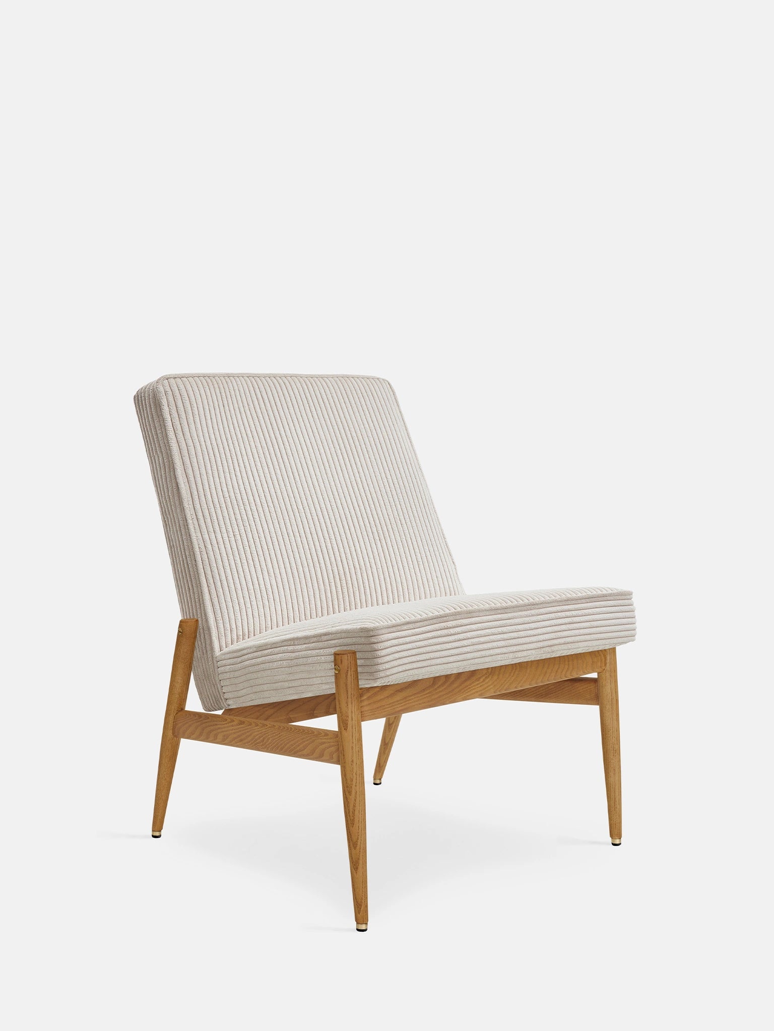 Fotel klubowy Fox w tkaninie Cord Creme
