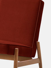 Fotel klubowy Fox w tkaninie Velvet Red Brick