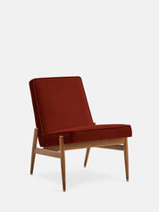 Fotel klubowy Fox w tkaninie Velvet Red Brick