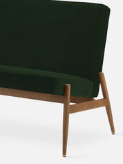 Sofa klubowa Fox w tkaninie Velvet Bottle Green