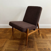 Outlet: Fotel klubowy Fox w tkaninie Boucle Chocolate