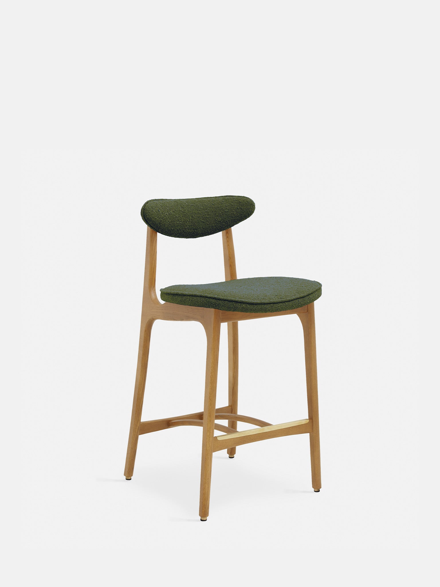 Outlet: Krzesło barowe 200-190 S/65 w tkaninie Boucle Olive