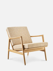 Fotel Stefan w tkaninie Grain Peche