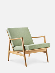 Fotel Stefan w tkaninie Recycled Wool Avocado
