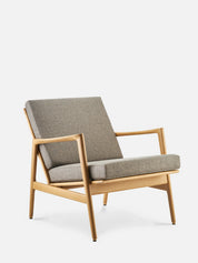 Fotel Stefan w tkaninie Recycled Wool Beige Black