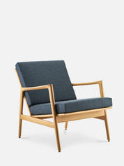 Fotel Stefan w tkaninie Recycled Wool Grey Blue