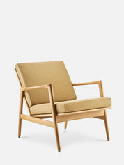 Fotel Stefan w tkaninie Recycled Wool Olive