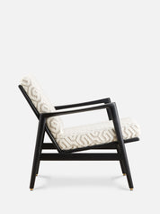 Fotel Stefan w tkaninie Coffee Snow