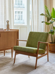 Fotel Stefan w tkaninie Cord Creme
