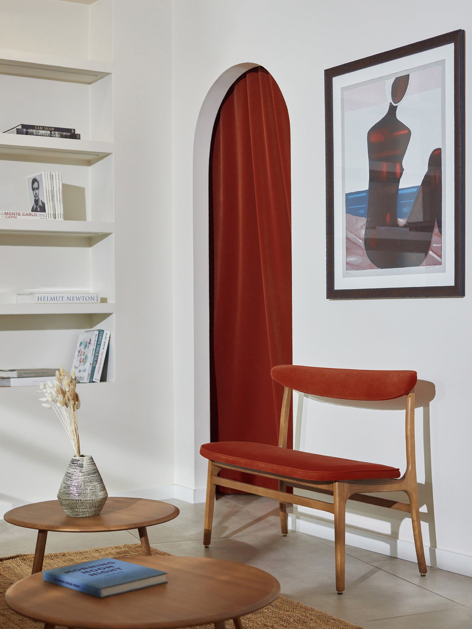 Ławka 200-190 w tkaninie Boucle Beige