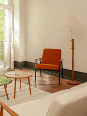 Fotel Fox Metal w tkaninie Boucle Sierra